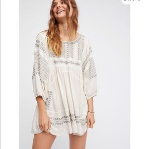 Free People Wild One Embroidered Top